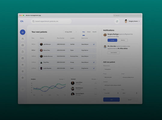 Doctor Management System Dashboard