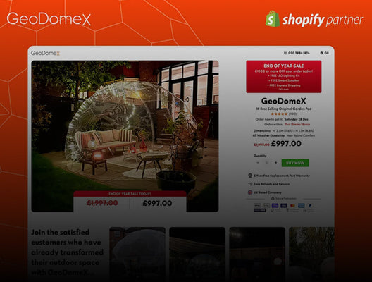 GeoDomeX Garden Pod Seller Shopify Design